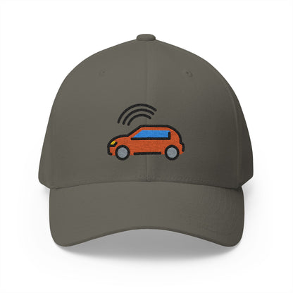 Autonomous Car Emoji Olive Cap – Premium by Capmoji