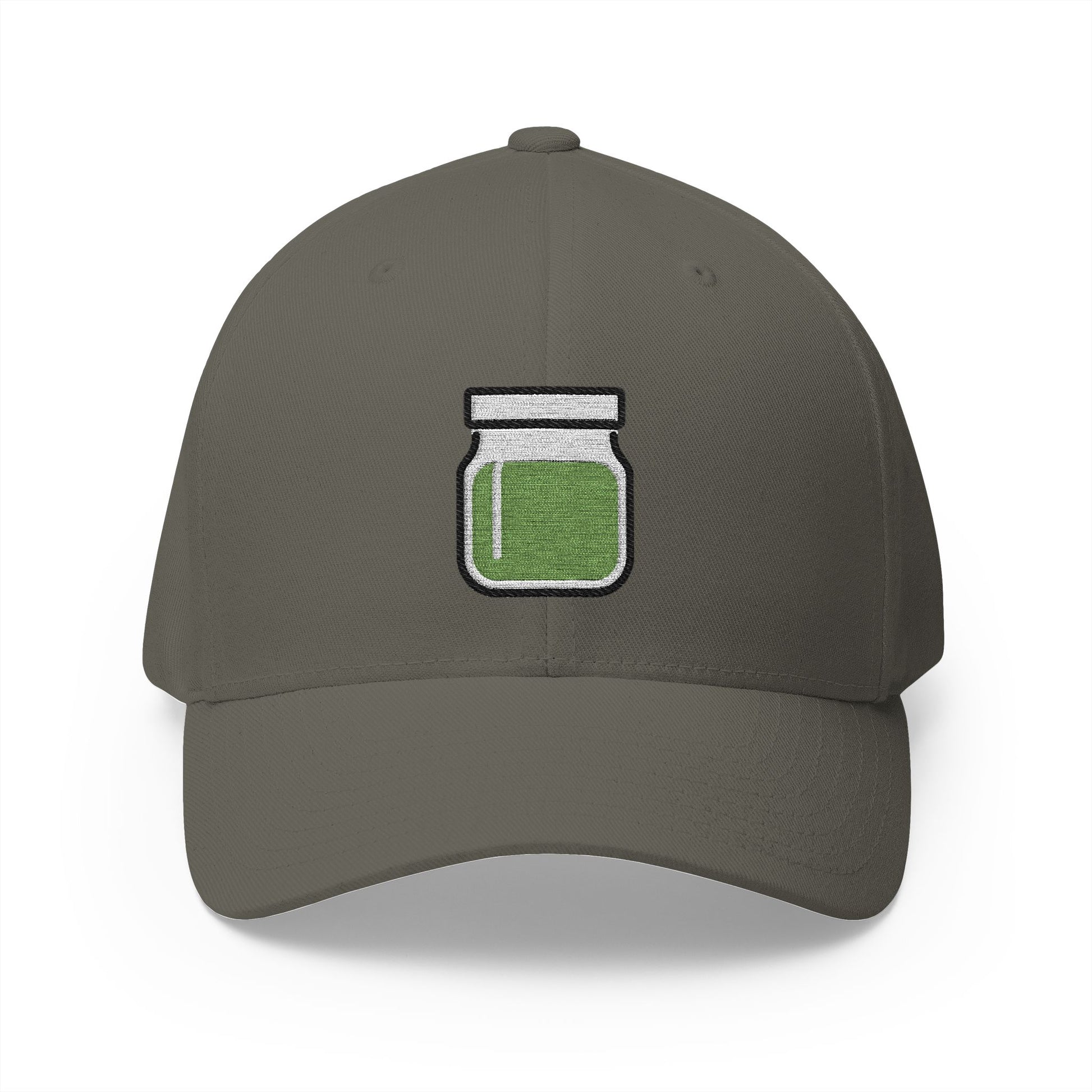 Jar With Green Content Emoji Olive Cap – Premium by Capmoji