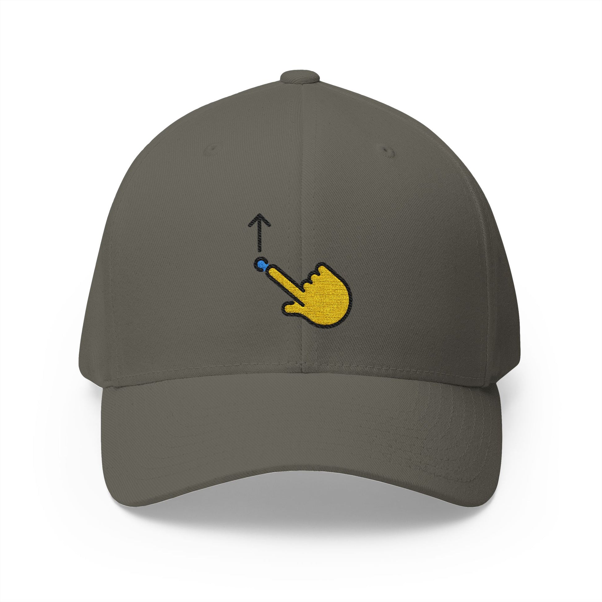Swipe Up Emoji Olive Cap – Premium by Capmoji