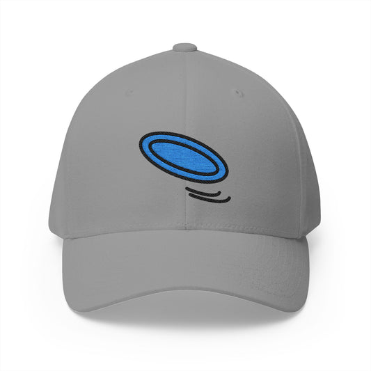 Flying Disc Emoji Grey Cap – Premium by Capmoji