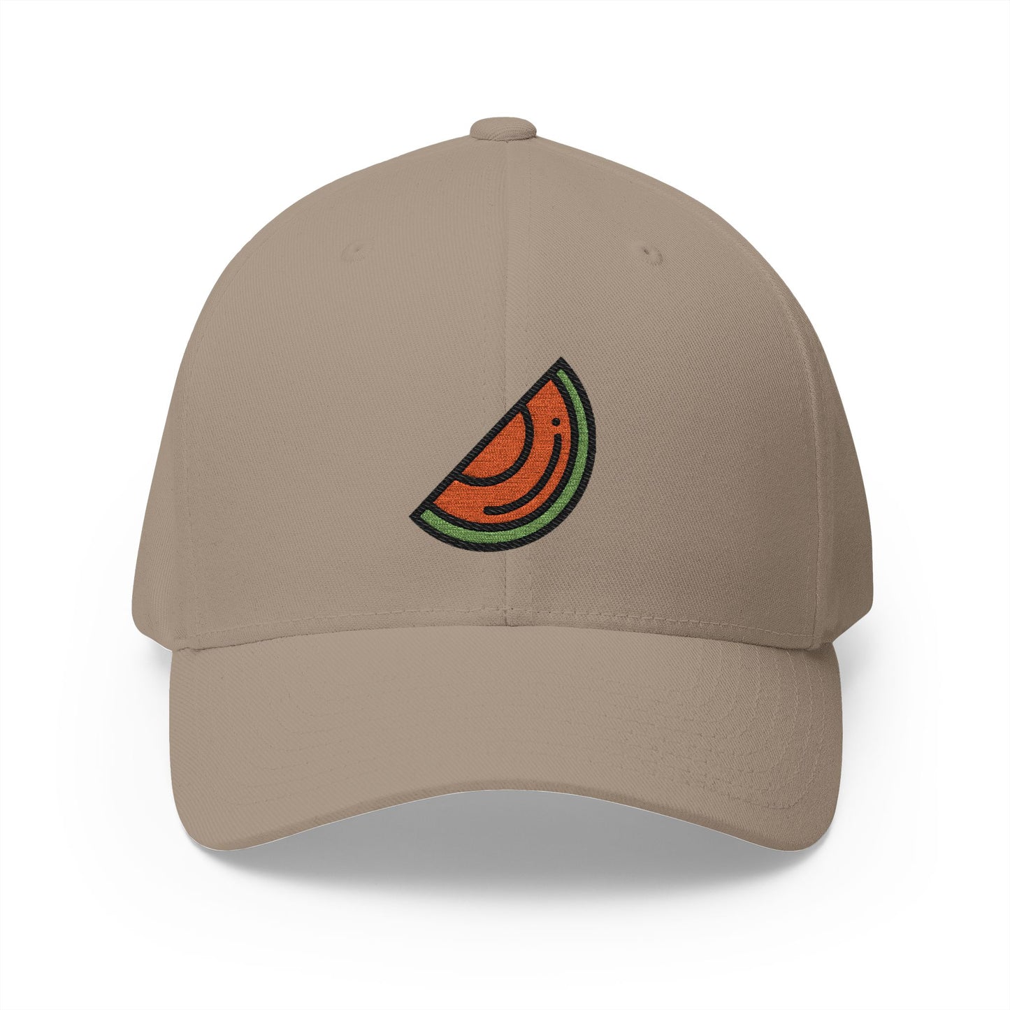 Melon Emoji Khaki Cap – Premium by Capmoji
