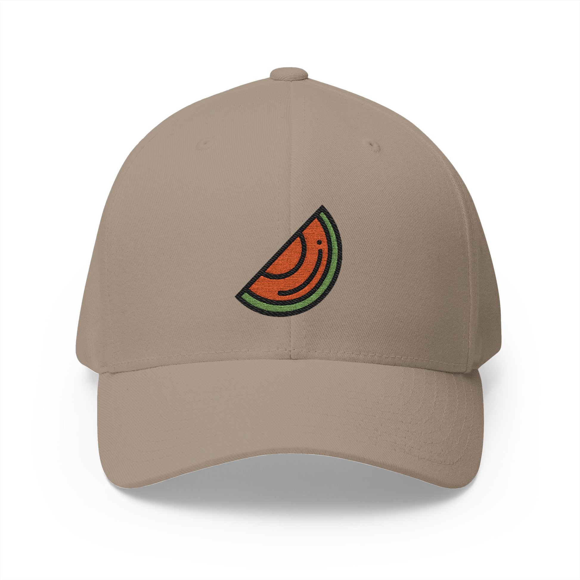 Melon Emoji Khaki Cap – Premium by Capmoji