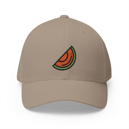 Melon Emoji Khaki Cap – Premium by Capmoji
