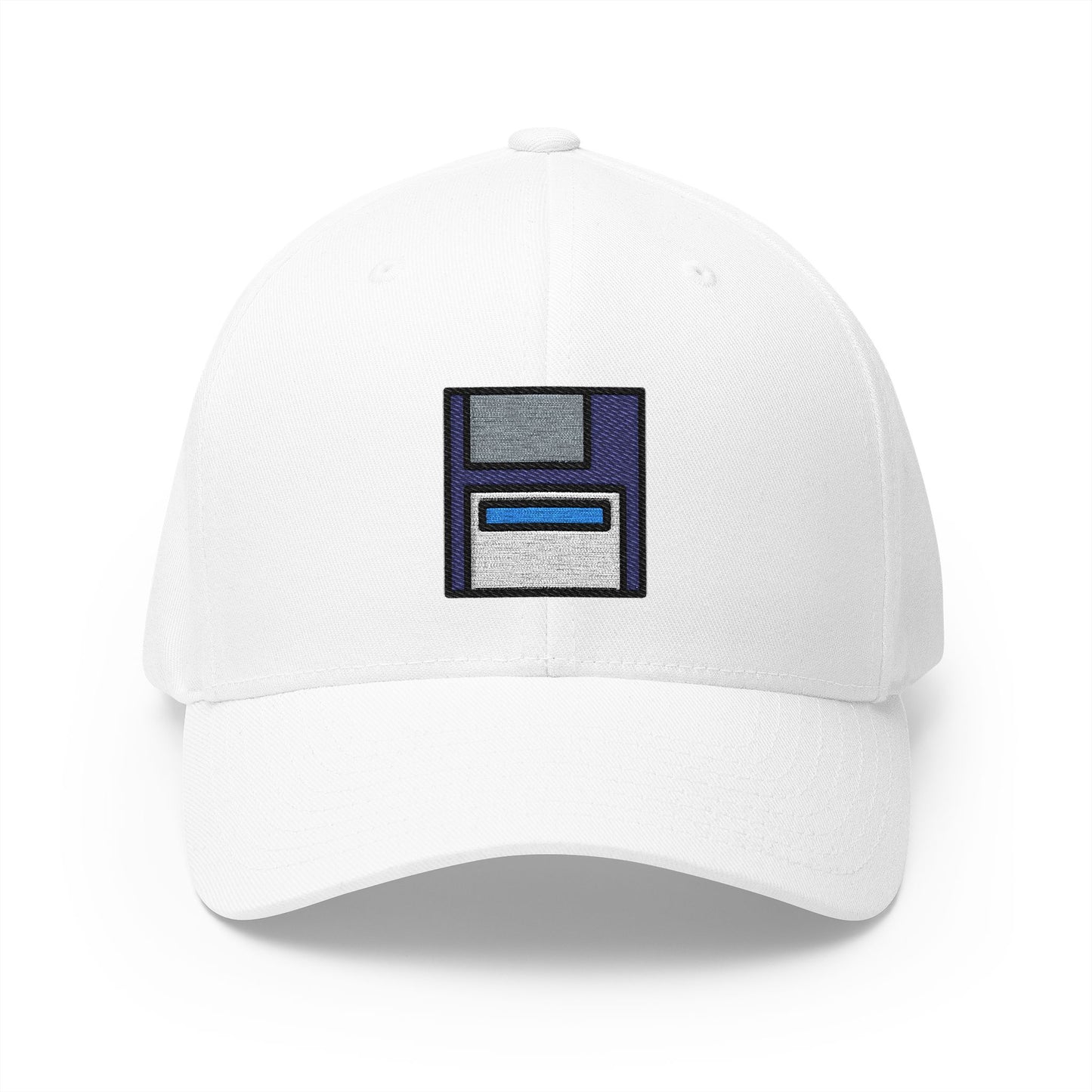 Floppy Disk Emoji White Cap – Premium by Capmoji