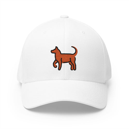 Dog Emoji White Cap – Premium by Capmoji