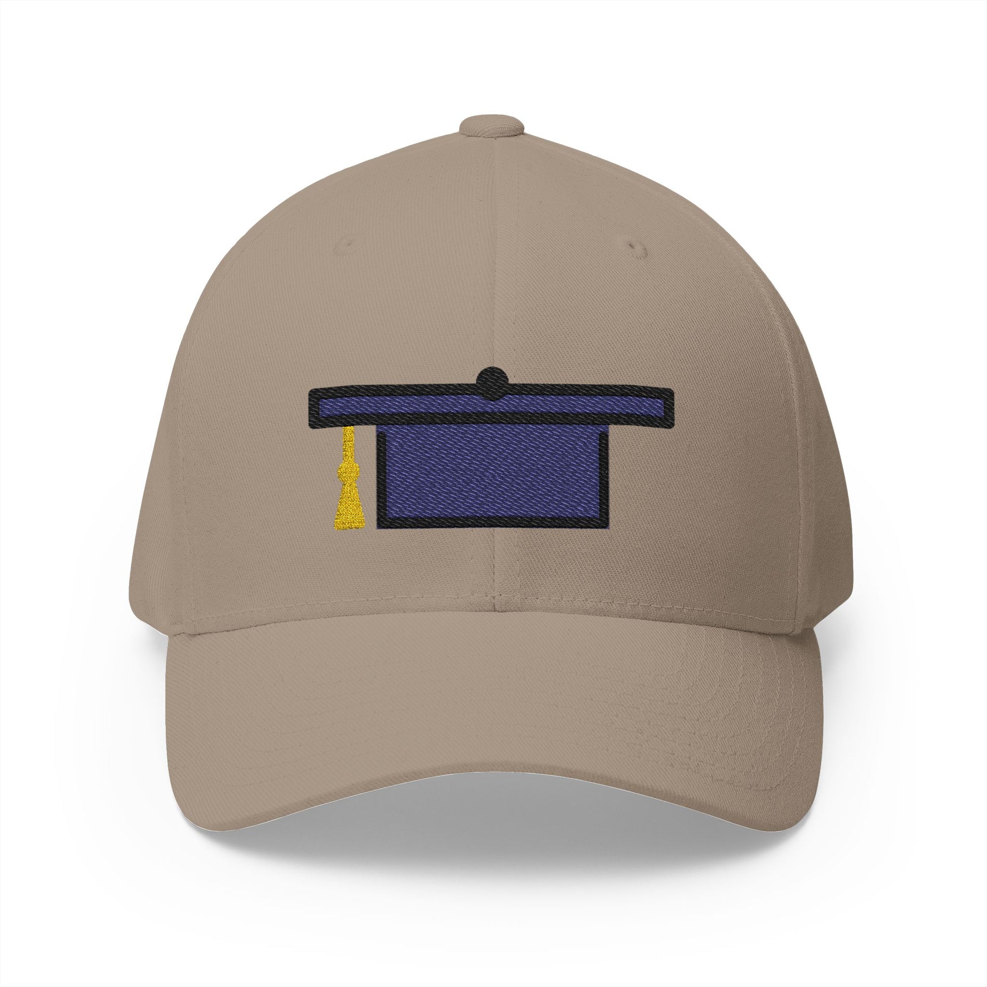Graduation Cap Emoji Khaki Cap – Premium by Capmoji