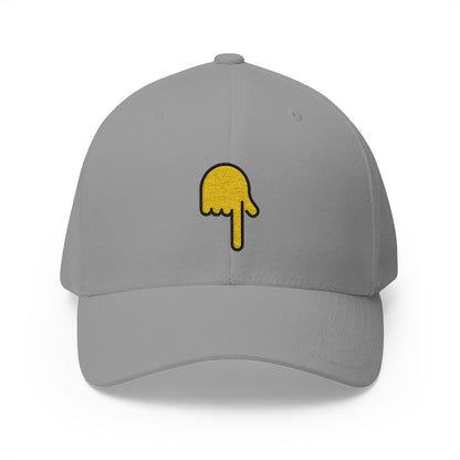 Backhand Index Pointing Down Emoji Grey Cap – Premium by Capmoji