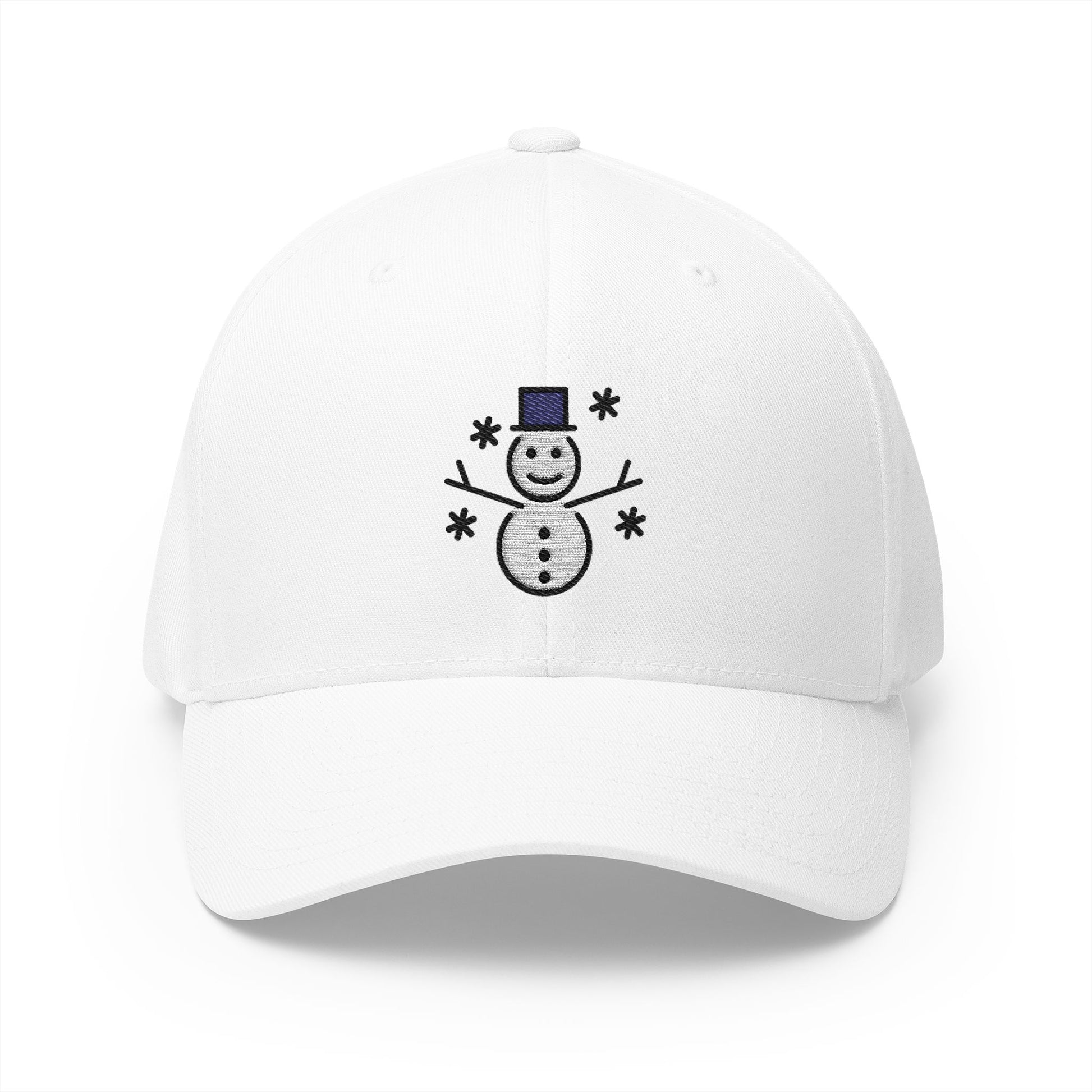 Snowman Emoji White Cap – Premium by Capmoji