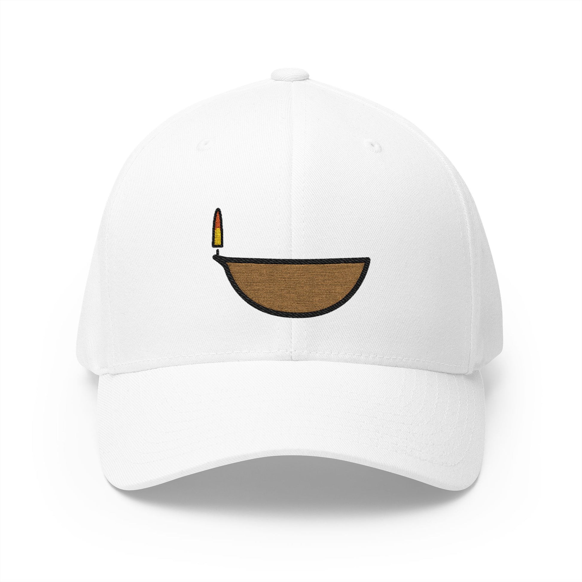 Diya Lamp Emoji White Cap – Premium by Capmoji