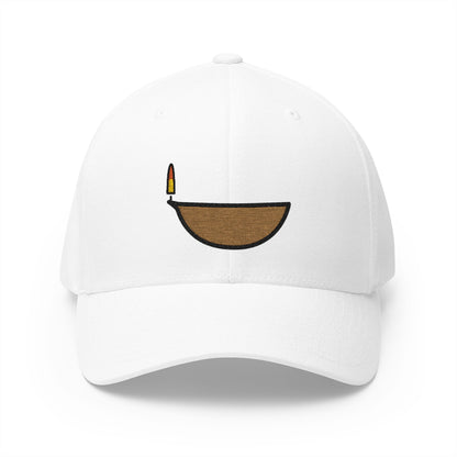 Diya Lamp Emoji White Cap – Premium by Capmoji