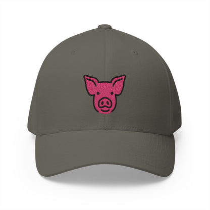Pig Face Emoji Olive Cap – Premium by Capmoji