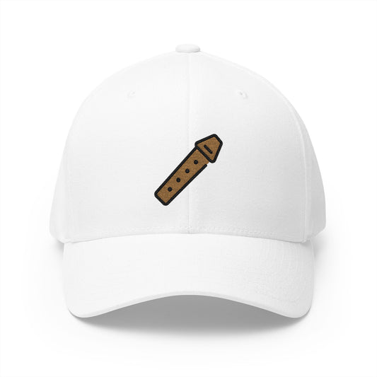 Flute Emoji White Cap – Premium by Capmoji