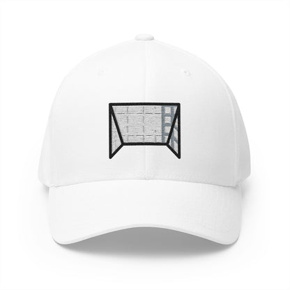 Goal Net Emoji White Cap – Premium by Capmoji