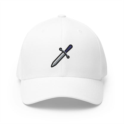 Dagger Emoji White Cap – Premium by Capmoji