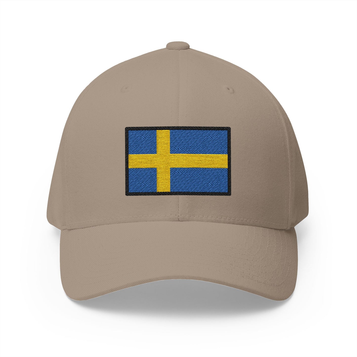 Flag: Sweden Emoji Khaki Cap – Premium by Capmoji