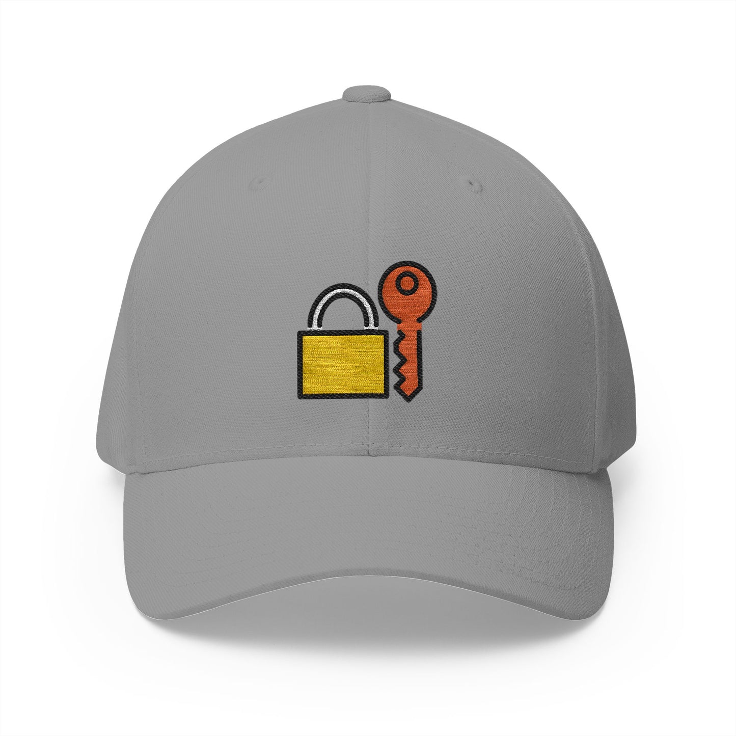 Locked With Key Emoji Grey Cap – Premium by Capmoji