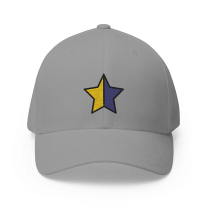 Star With Right Half Black Emoji Grey Cap – Premium by Capmoji