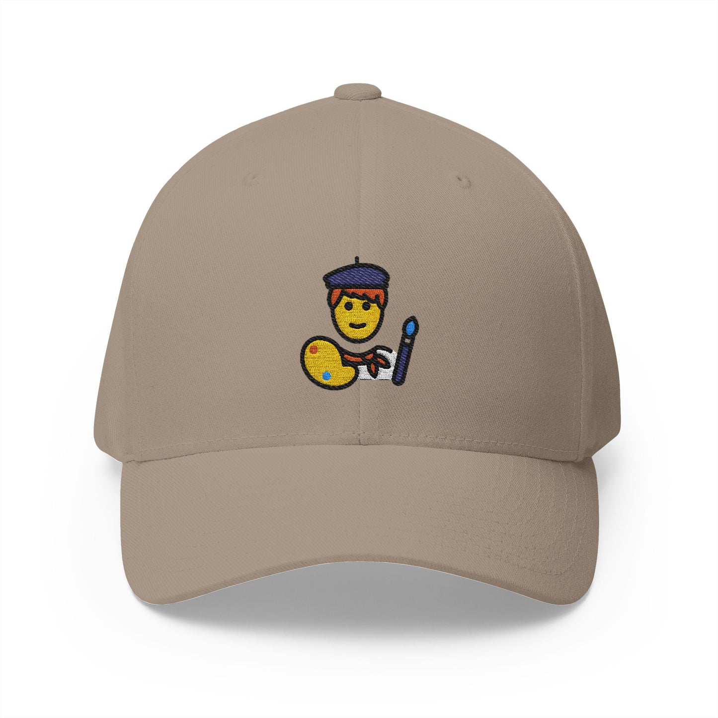Man Artist Emoji Khaki Cap – Premium by Capmoji