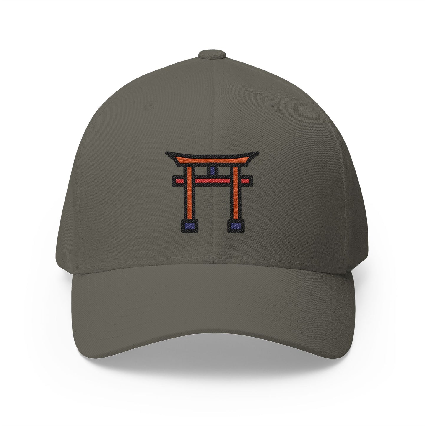 Shinto Shrine Emoji Olive Cap – Premium by Capmoji