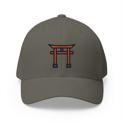 Shinto Shrine Emoji Olive Cap – Premium by Capmoji