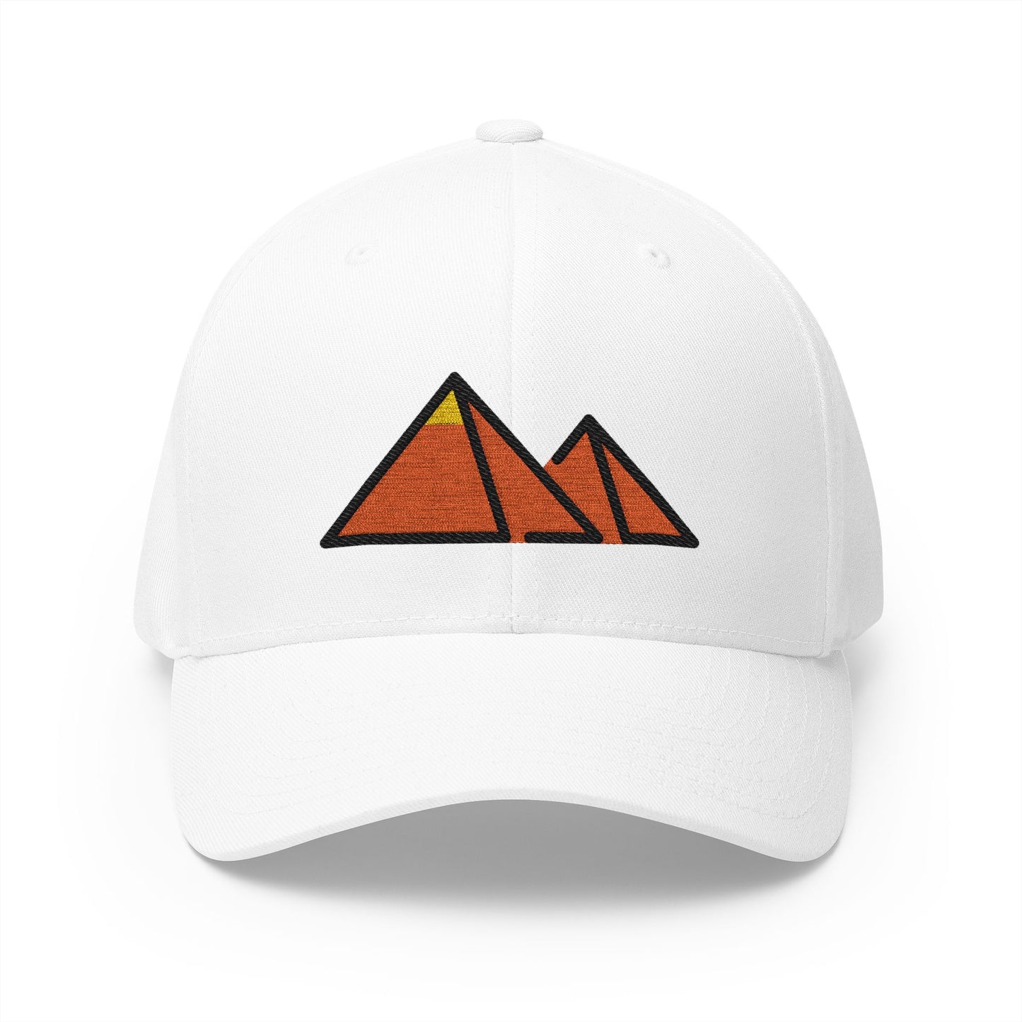Great Pyramid Of Giza Emoji White Cap – Premium by Capmoji