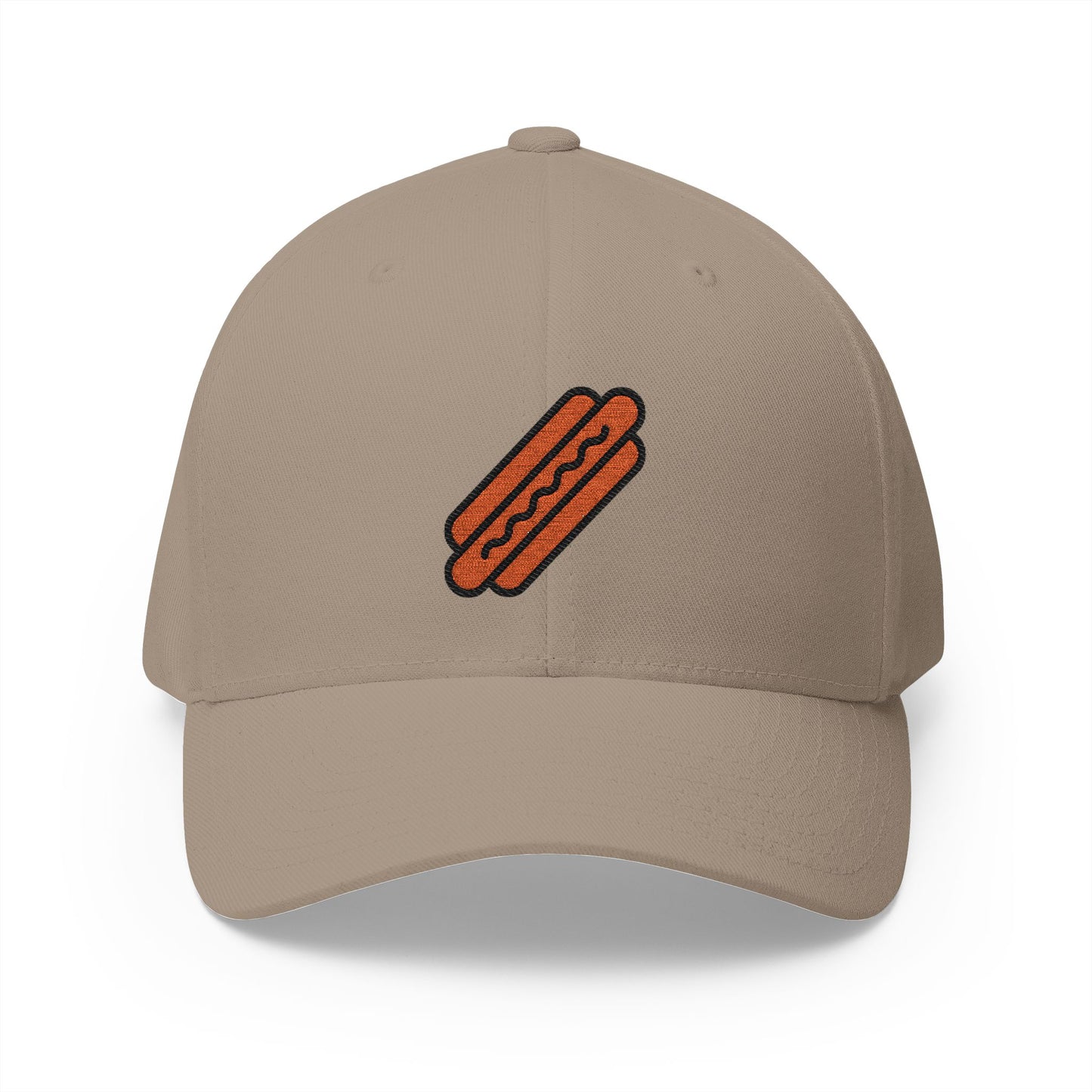 Hot Dog Emoji Khaki Cap – Premium by Capmoji