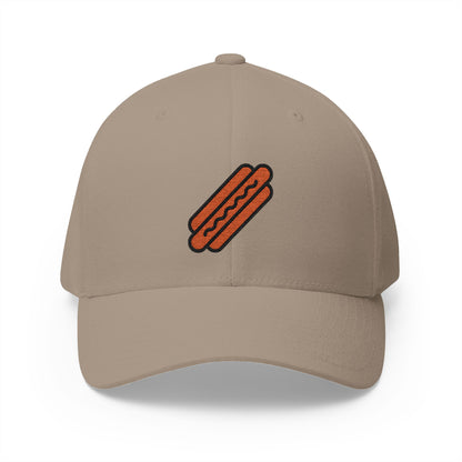 Hot Dog Emoji Khaki Cap – Premium by Capmoji