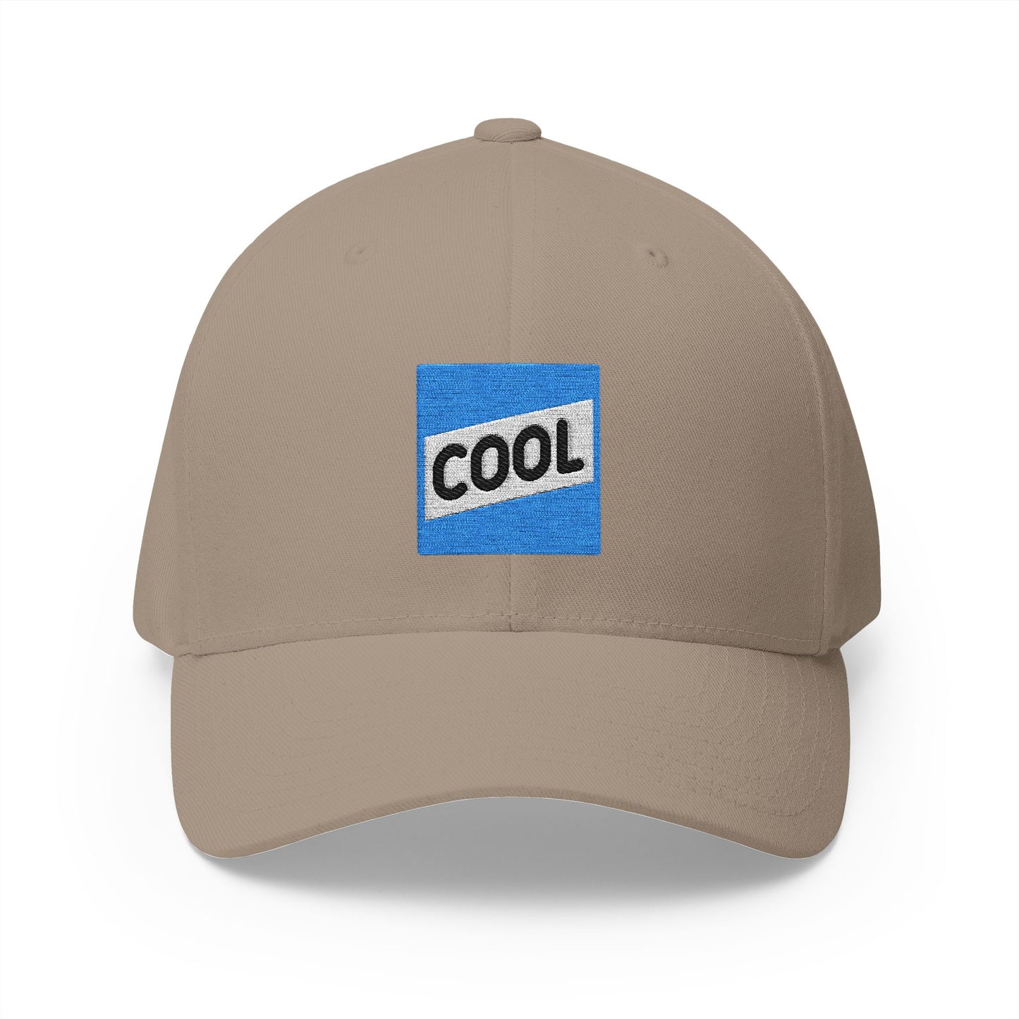 Cool Button Emoji Khaki Cap – Premium by Capmoji