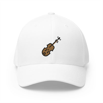 Violin Emoji White Cap – Premium by Capmoji