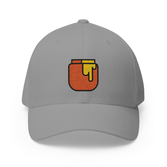 Honey Pot Emoji Grey Cap – Premium by Capmoji