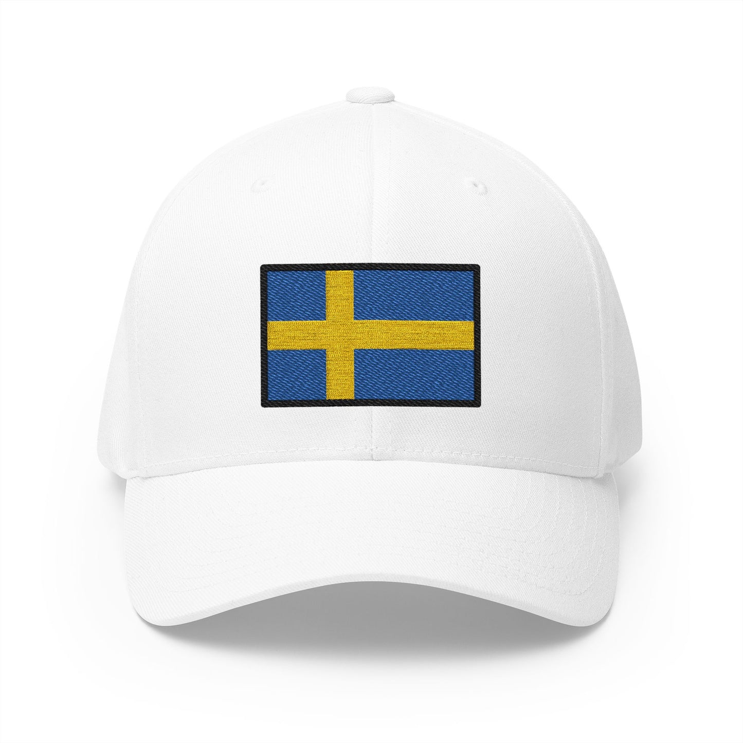 Flag: Sweden Emoji White Cap – Premium by Capmoji