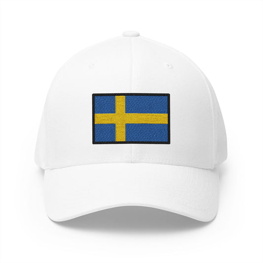Flag: Sweden Emoji White Cap – Premium by Capmoji