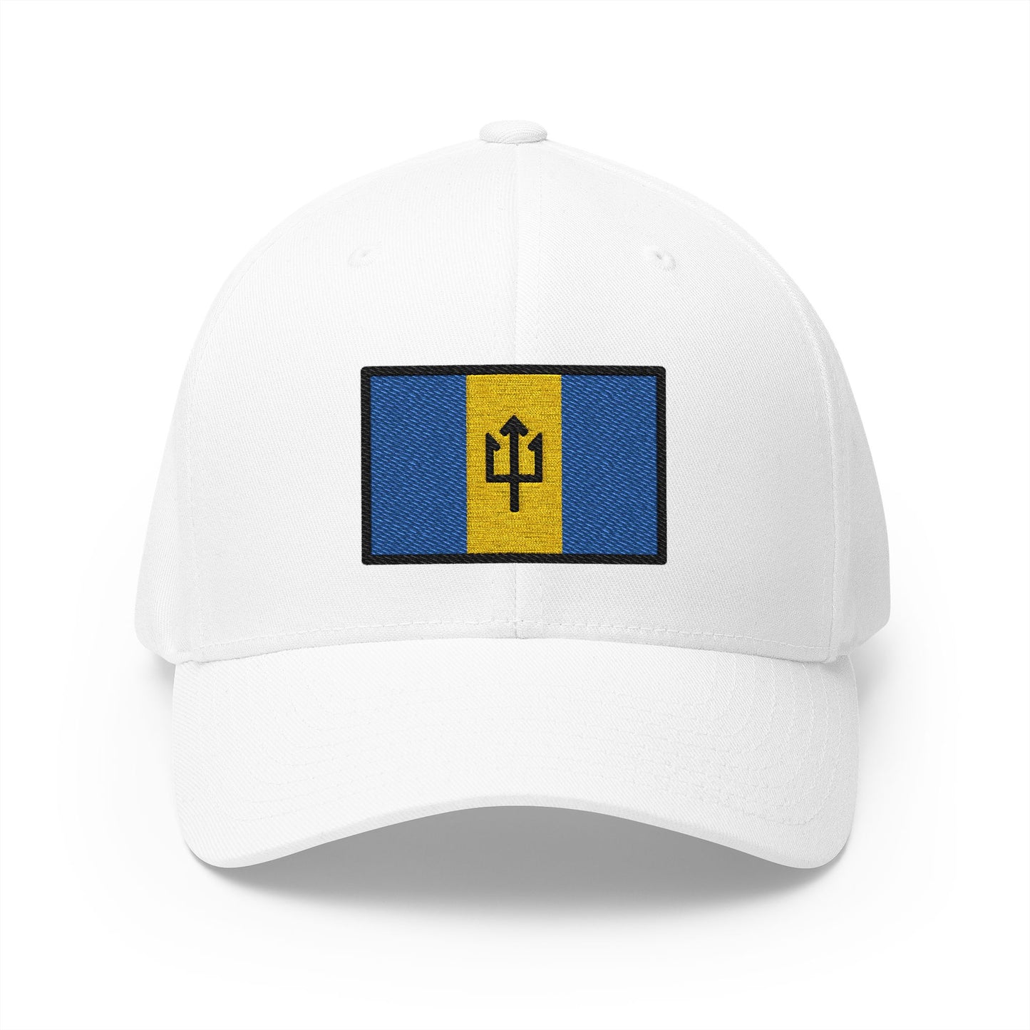 Flag: Barbados Emoji White Cap – Premium by Capmoji