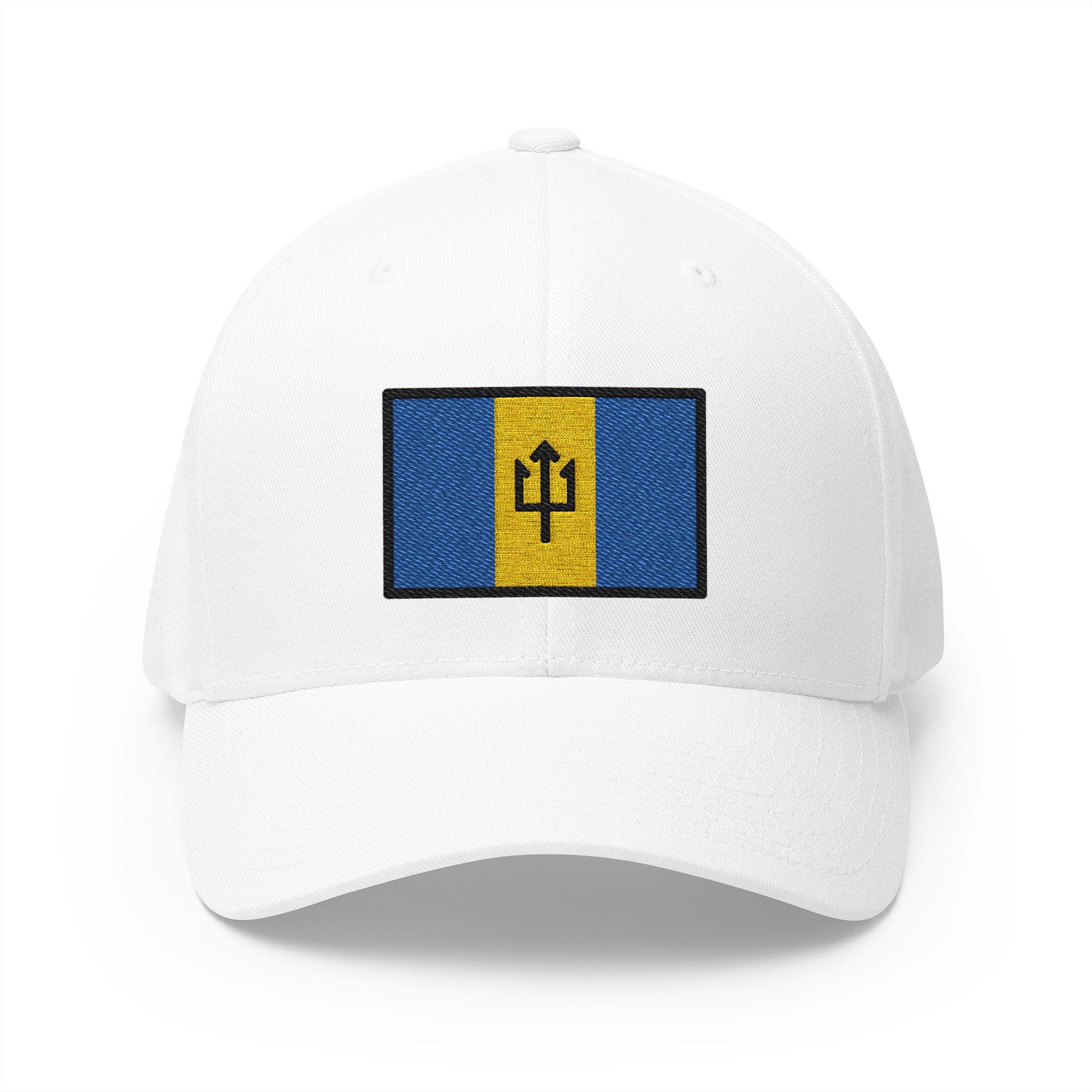 Flag: Barbados Emoji White Cap – Premium by Capmoji