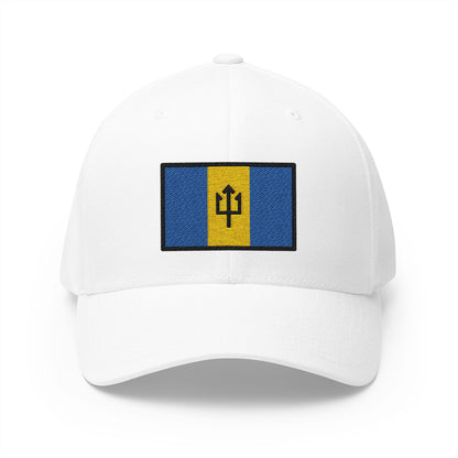 Flag: Barbados Emoji White Cap – Premium by Capmoji