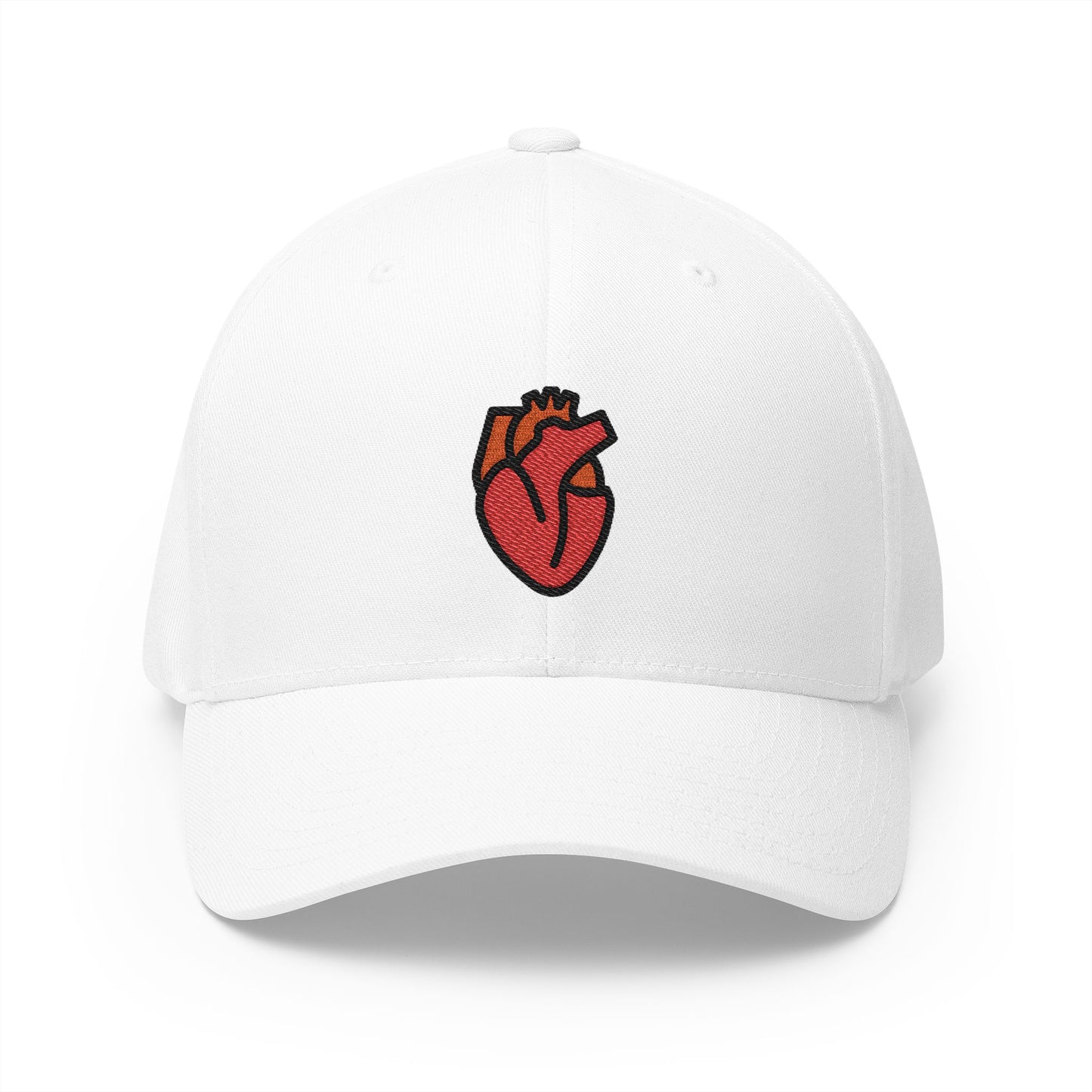 Anatomical Heart Emoji White Cap – Premium by Capmoji