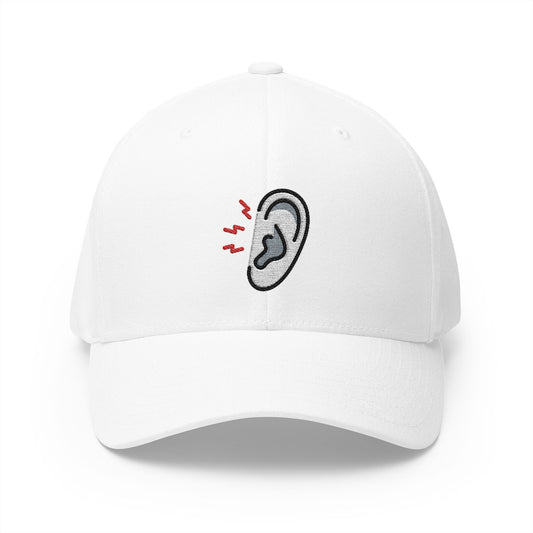 Earache Emoji White Cap – Premium by Capmoji