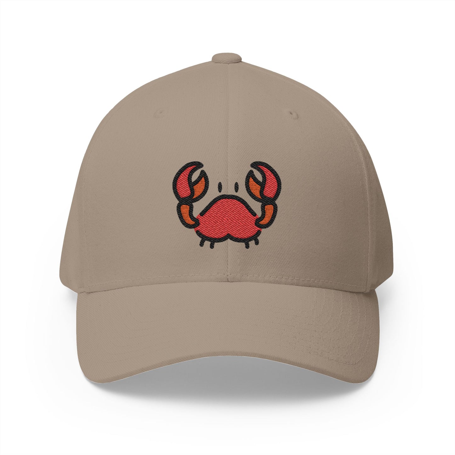 Crab Emoji Khaki Cap – Premium by Capmoji