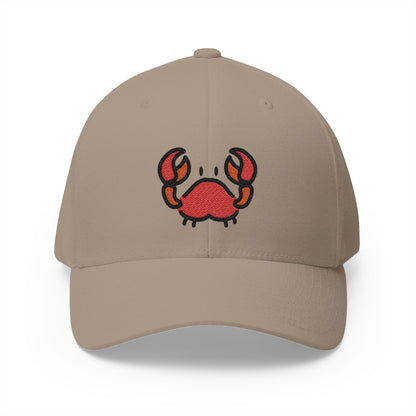 Crab Emoji Khaki Cap – Premium by Capmoji