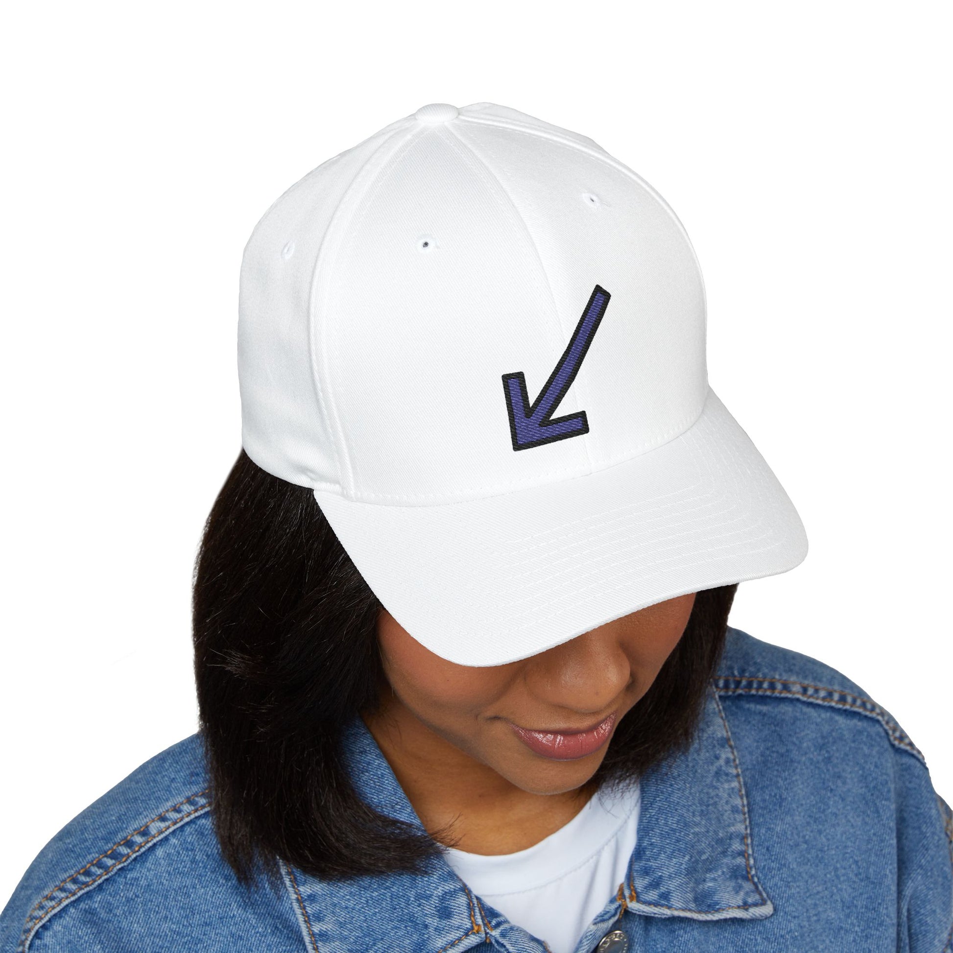 Down-Left Arrow Emoji Cap – Premium by Capmoji