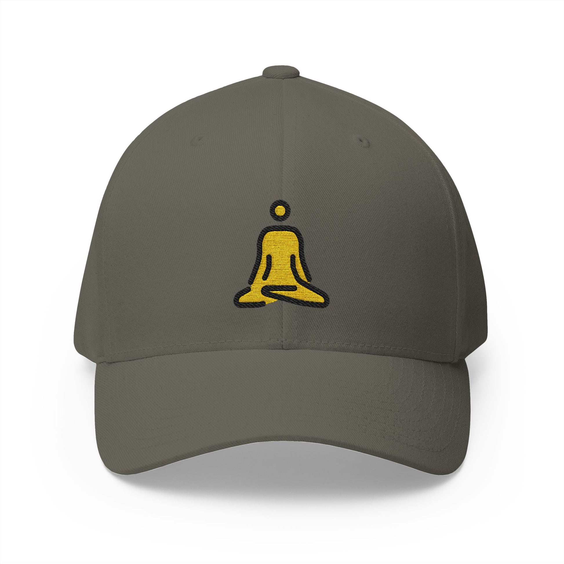 Man In Lotus Position Emoji Olive Cap – Premium by Capmoji