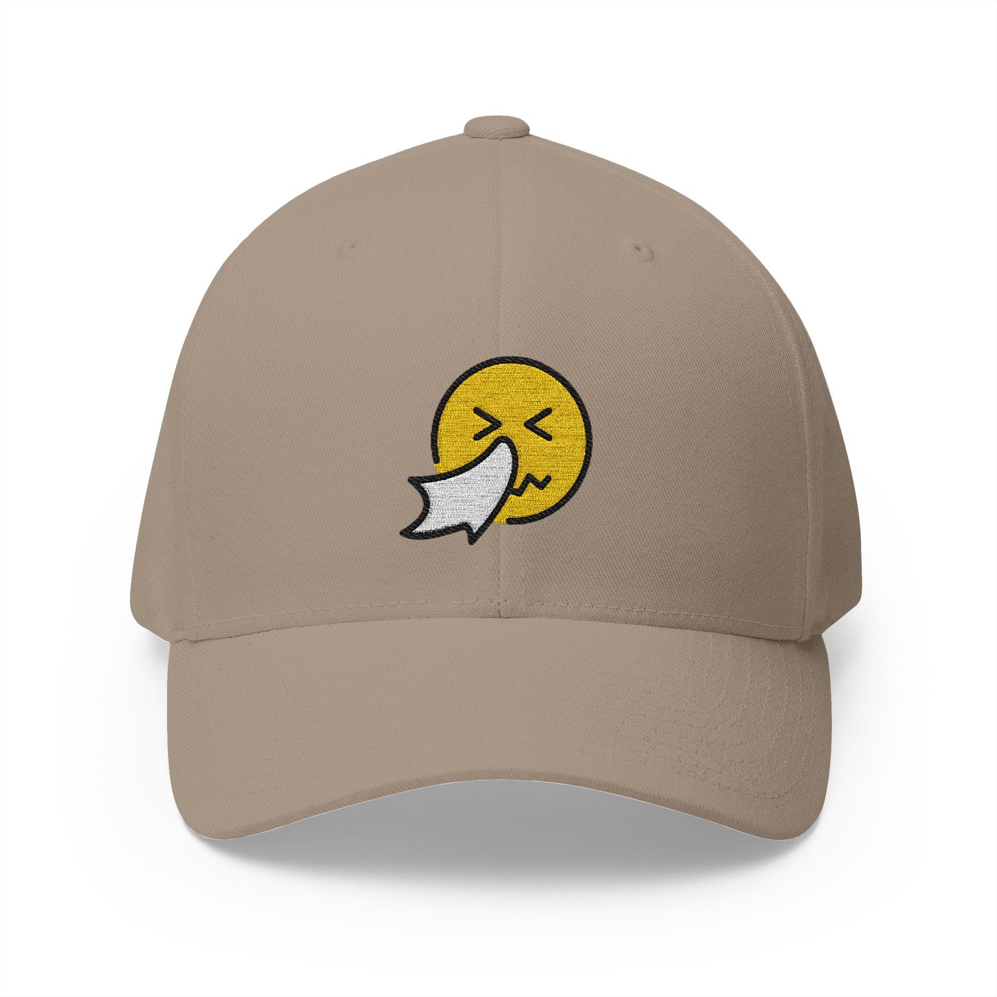 Sneezing Face Emoji Khaki Cap – Premium by Capmoji
