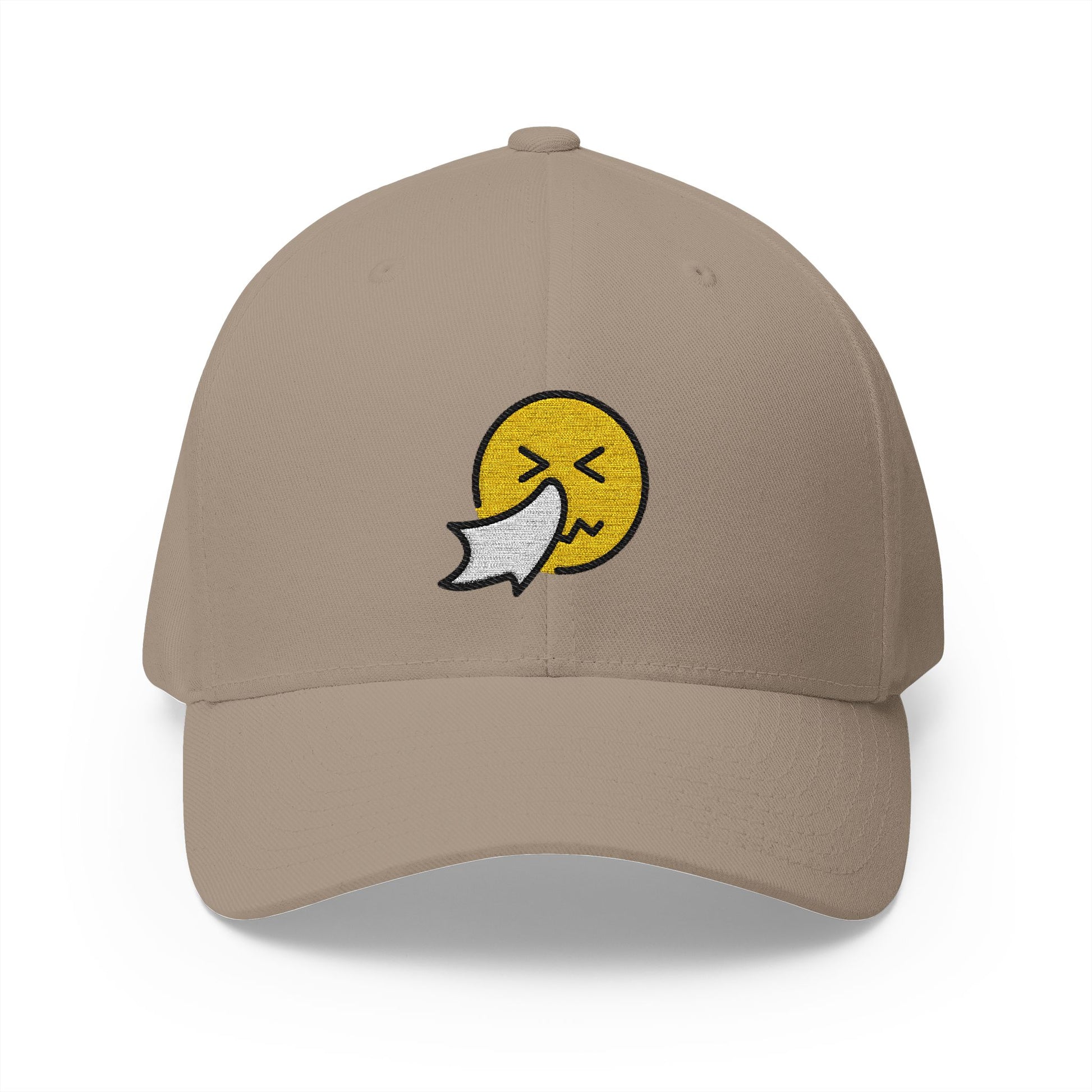 Sneezing Face Emoji Khaki Cap – Premium by Capmoji