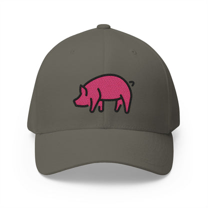Pig Emoji Olive Cap – Premium by Capmoji