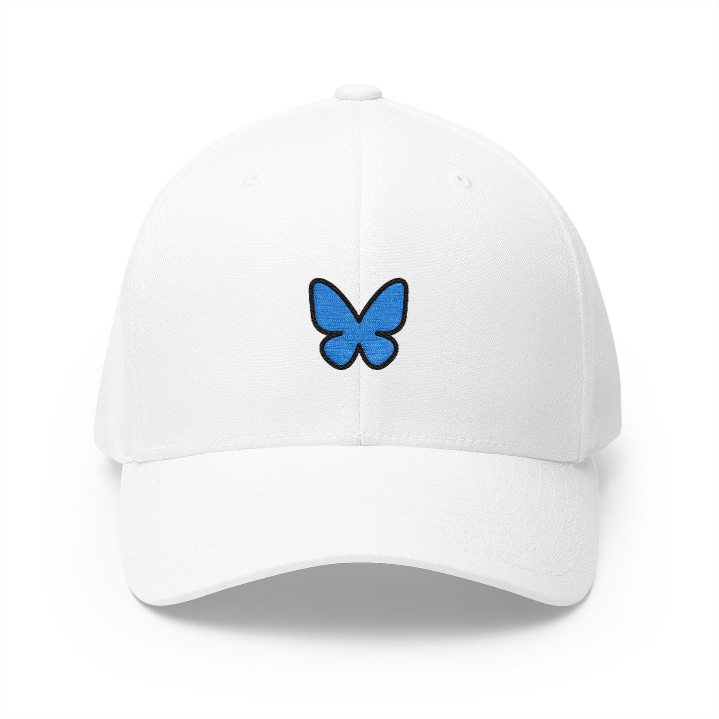 Bluesky Emoji White Cap – Premium by Capmoji