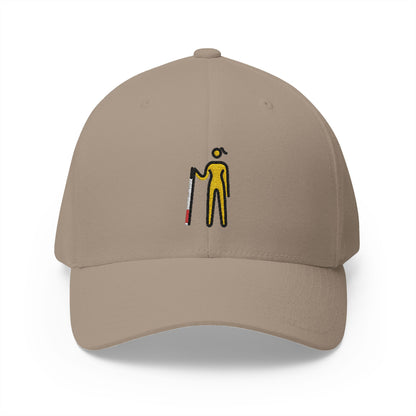 Woman With White Cane Emoji Khaki Cap – Premium by Capmoji