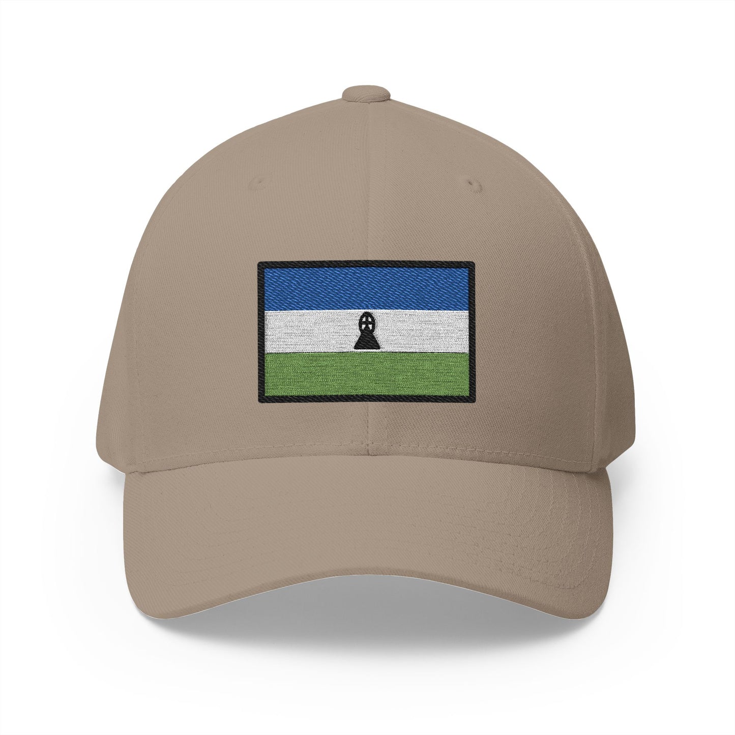 Flag: Lesotho Emoji Khaki Cap – Premium by Capmoji