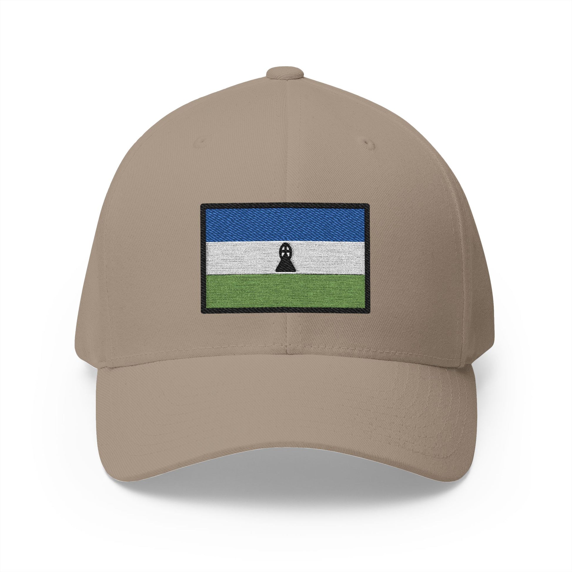 Flag: Lesotho Emoji Khaki Cap – Premium by Capmoji