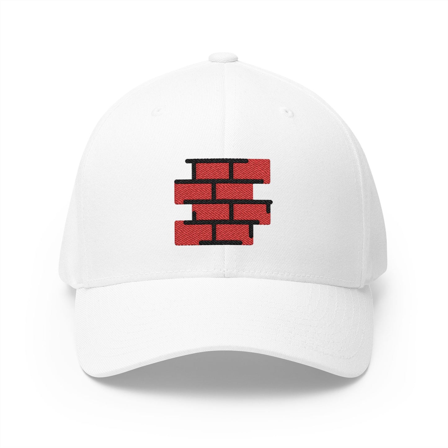 Brick Emoji White Cap – Premium by Capmoji
