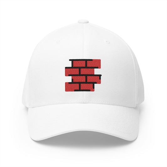 Brick Emoji White Cap – Premium by Capmoji